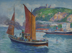 Barcelona - Montjuich desde el mar 75x100 cm.jpg